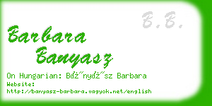 barbara banyasz business card